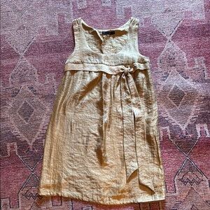 The Limited Beige Midi Dress with Tie